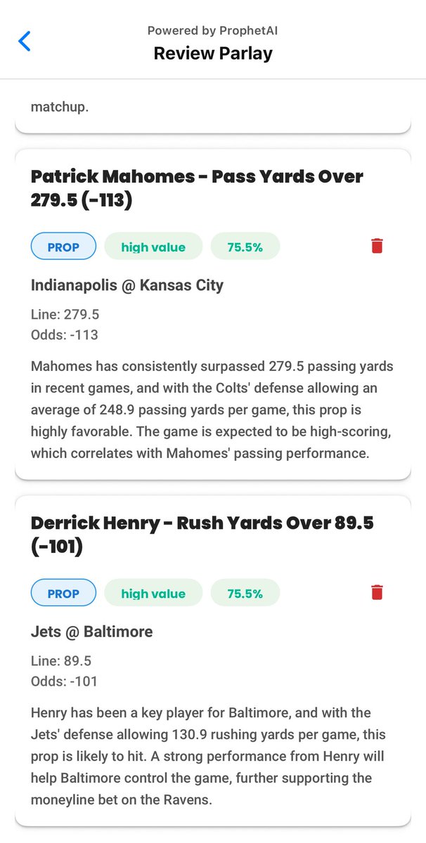 LineProphetLLC's tweet image. What do we think about this parlay created by the LineProphet.com Parlay Builder (powered by ProphetAI)?

Experience this feature and so much more at !