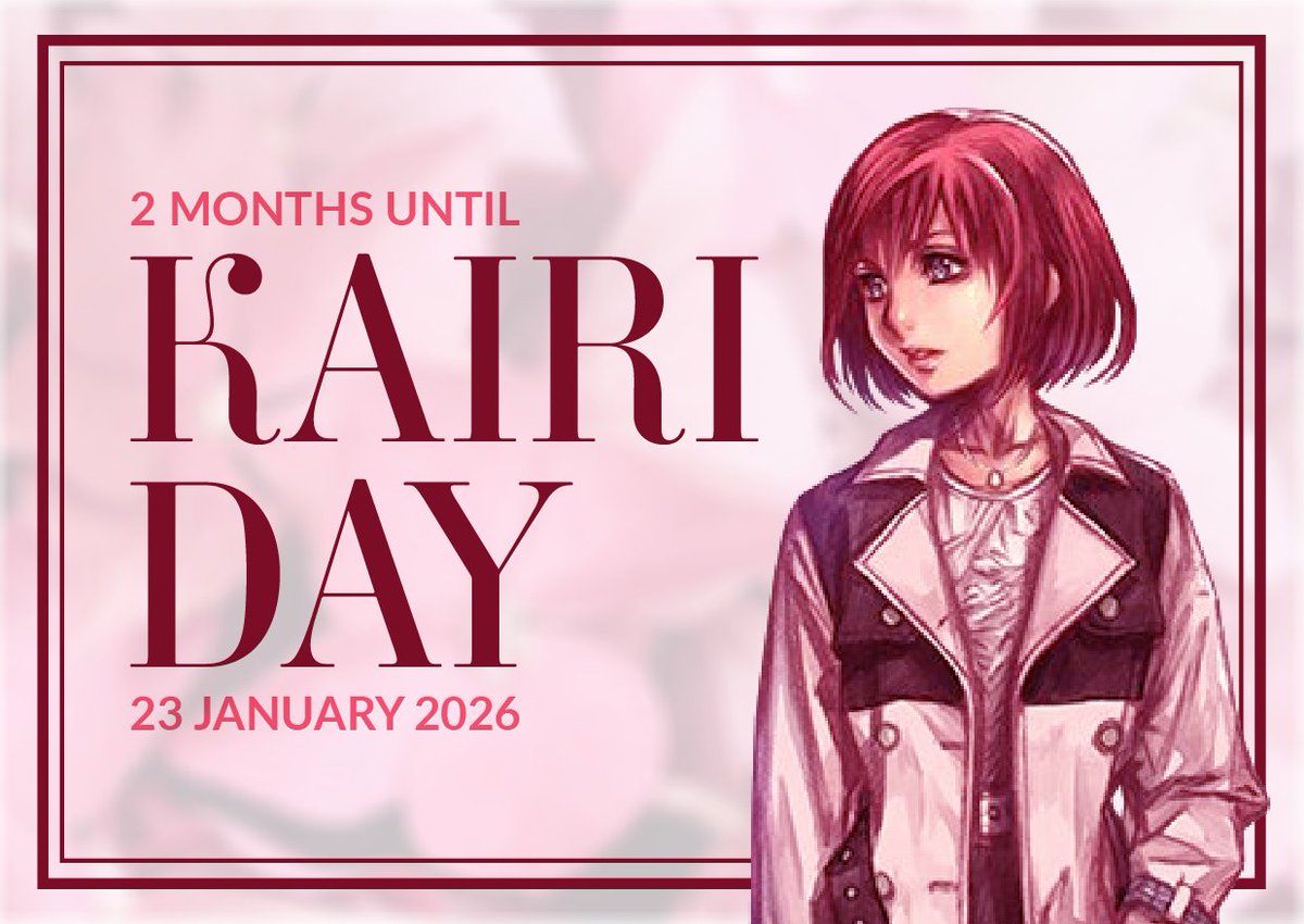 Get ready, in 2 months we'll be celebrating Kairi once more! #KingdomHearts

Come join us on January 23rd for  #KHKairiDay2026 💮