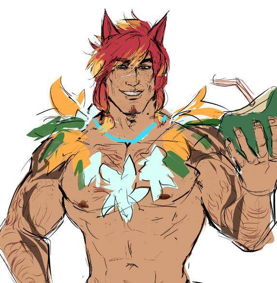 deleted the render cause I realized one of the phases of the colored sketch was looking way better! yes I forgot lots of details of this skin XDDDD I will try to add them (also sett's proportions are so hard to nail... damn