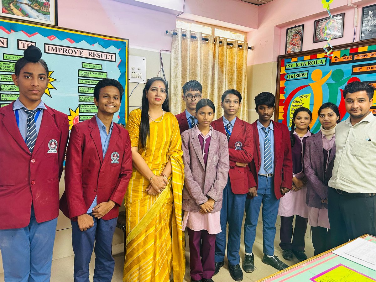Results of Common Entrance Test (CET) conducted by the DOE, Delhi has been declared recently, and eight students of SV KAKROLA school have made it to the merit list, qualifying for prestigious scholarships.
This is indeed a remarkable achievement for our school community.