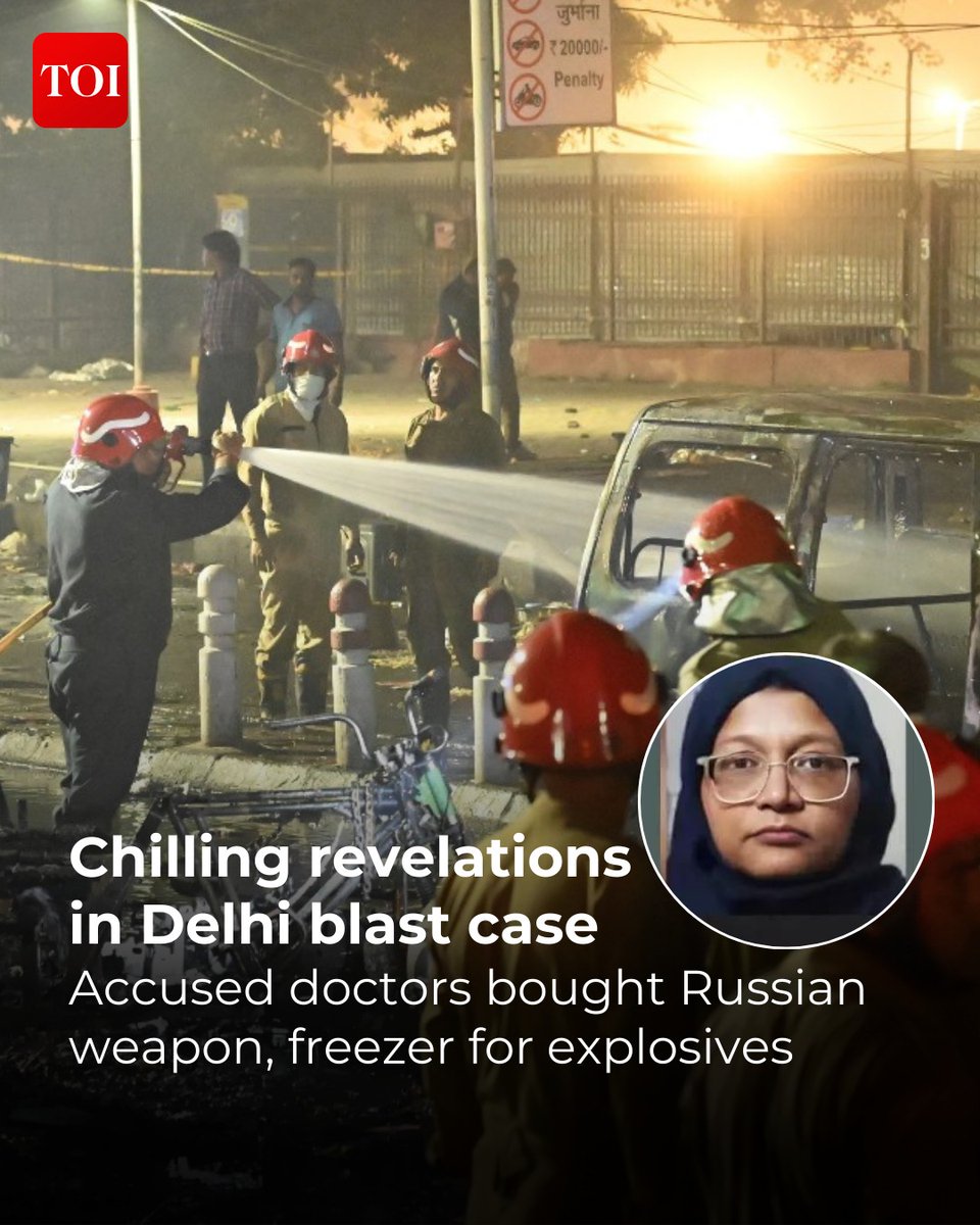 timesofindia's tweet image. Fresh revelations in the Jaish-e-Mohammed module bust in #Faridabad expose a sophisticated weapons and explosives network.

Details here 📷toi.in/Kg3bjZ
#DelhiBlast #DelhiRedFortBlast #DelhiCarBlast #Haryana