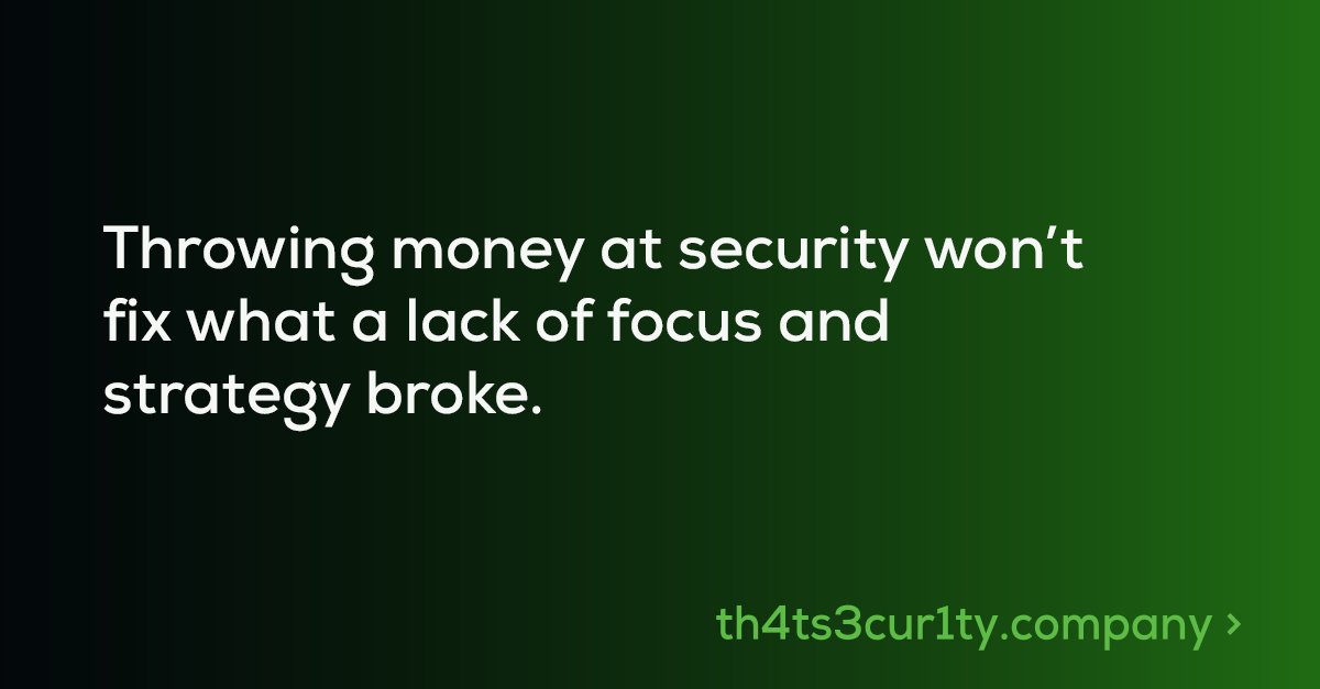 th4ts3cur1ty's tweet image. Our senior consultants are here to design, implement, deliver, or simply assist in forming a defence strategy that actually works for your business.

Need a robust strategy? Talk to us.

#CyberSecurity #InfoSec