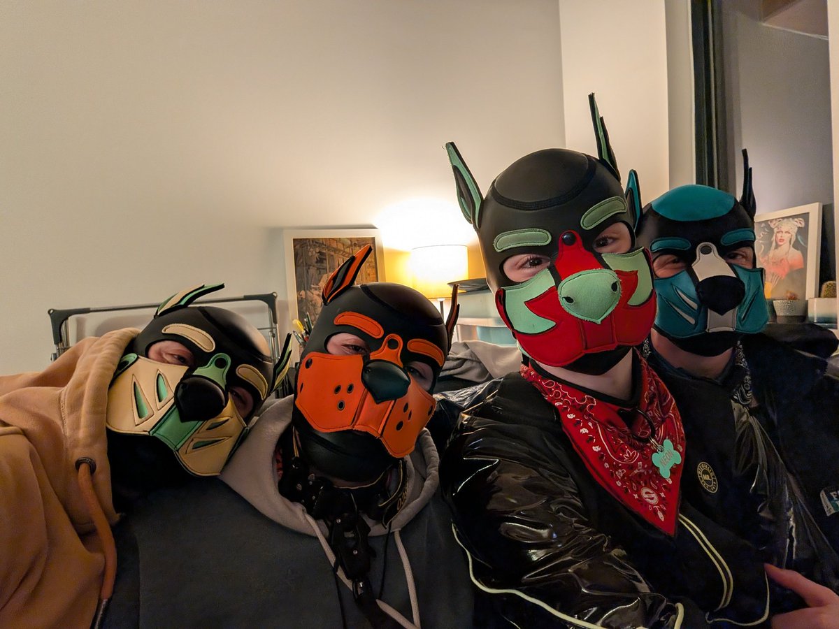 NeonButCaged's tweet image. The best squad a dog can ask for 🐕💚 

🟡: @AsherTheDragon 
🟠: @pup_disco 
🔵: @Pup_Tempest