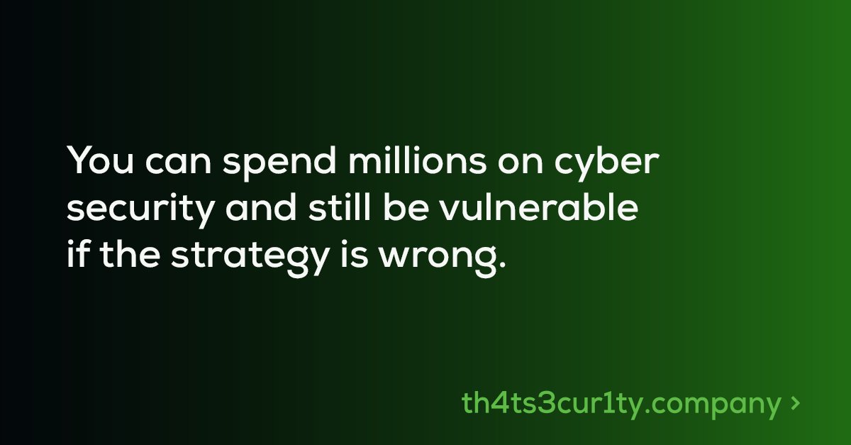 th4ts3cur1ty's tweet image. Our senior consultants specialise in delivering actionable cyber strategy.

We are here to design, implement, deliver, or simply assist in forming a defence strategy that actually works for your business.

Need a robust strategy? Talk to us.