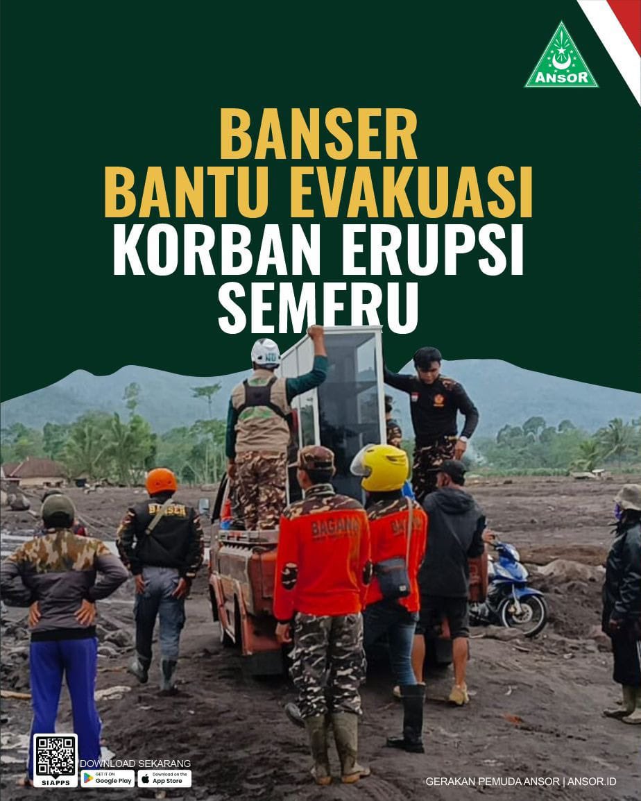 Official_Ansor's tweet image. BANSER BANTU EVAKUASI KORBAN ERUPSI SEMERU

Banser Tanggap Bencana (BAGANA) Lumajang turun ke rumah-rumah warga membantu proses evakuasi akibat erupsi Gunung Semeru di Lumajang. 

Semoga para korban diberikan kekuatan dan lekas pulih. Buat para komandan yang berjibaku warga,…