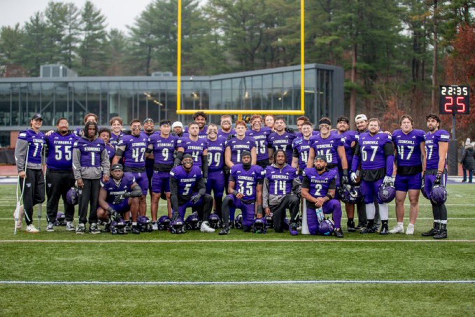 Big thanks to our friends, families, alumni and fans for all their support this season!  

Most importantly, thank you seniors! Everything that we achieve moving forward is because of these men.  They represent the first class in <a href="/StonehillFB/">Stonehill Football #DIG</a> history to play 4 years of D1
