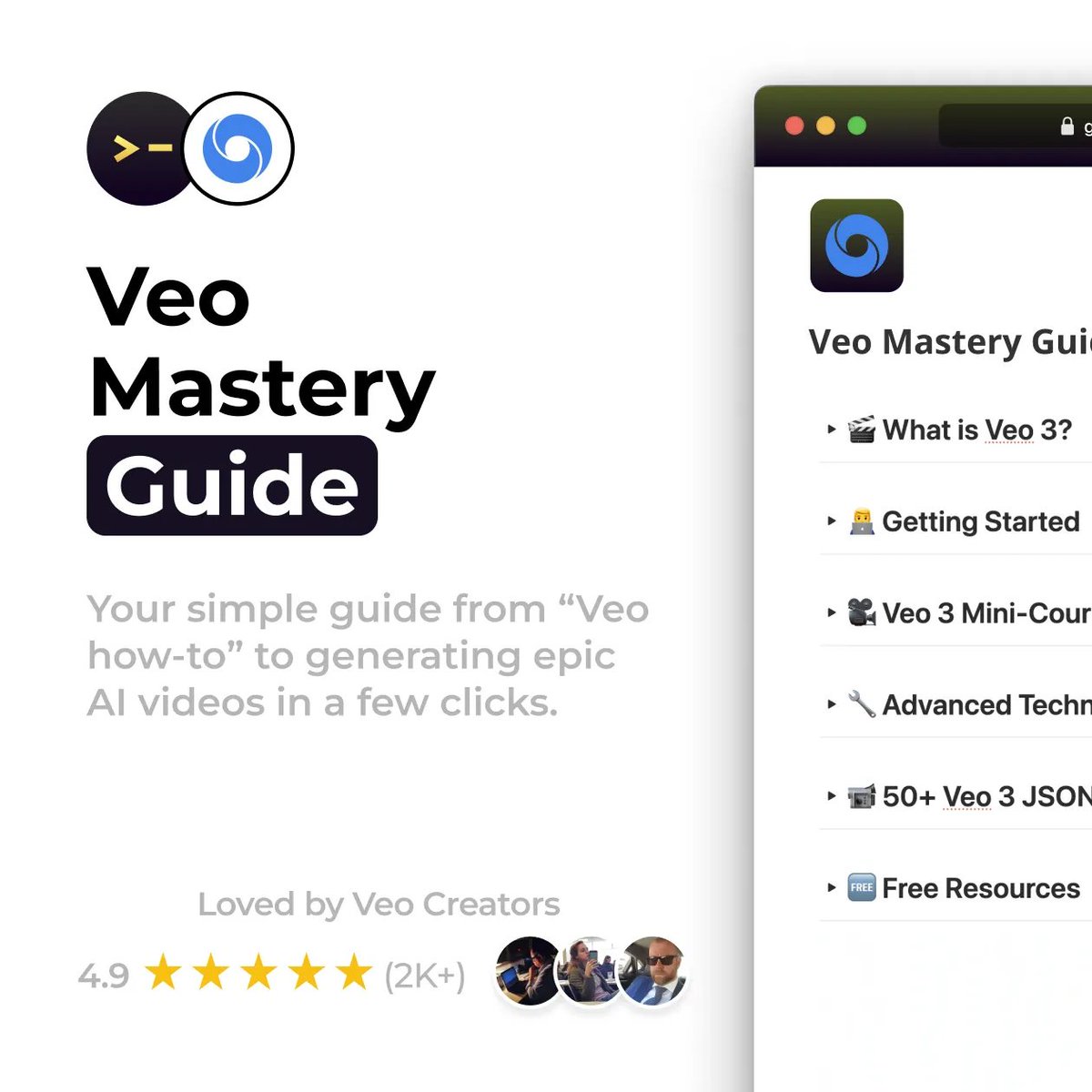 alex_prompter's tweet image. I should NOT be giving this away for free…

But here’s my Veo Mastery Guide:

→ 50+ JSON video prompts
→ A mini-course to master Veo 3
→ Advanced prompting tricks most people don’t know

Comment “Veo” and I’ll DM it to you.

(Follow required)