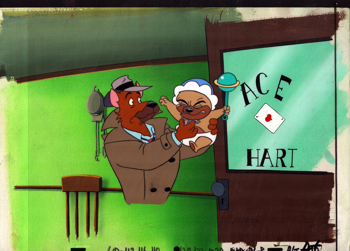 radiodormouse's tweet image. Gorgeous production cel from Jim Henson’s Dog City. The show doesn’t get enough love for that unmistakable Henson charm filtered through classic animation craft. #AnimationArt #animation