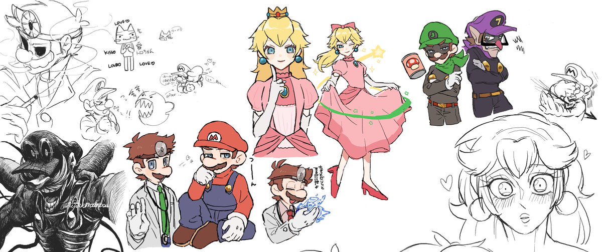 マリオ好きのお友達と一緒に絵茶しました〜！めちゃくちゃ楽しかった