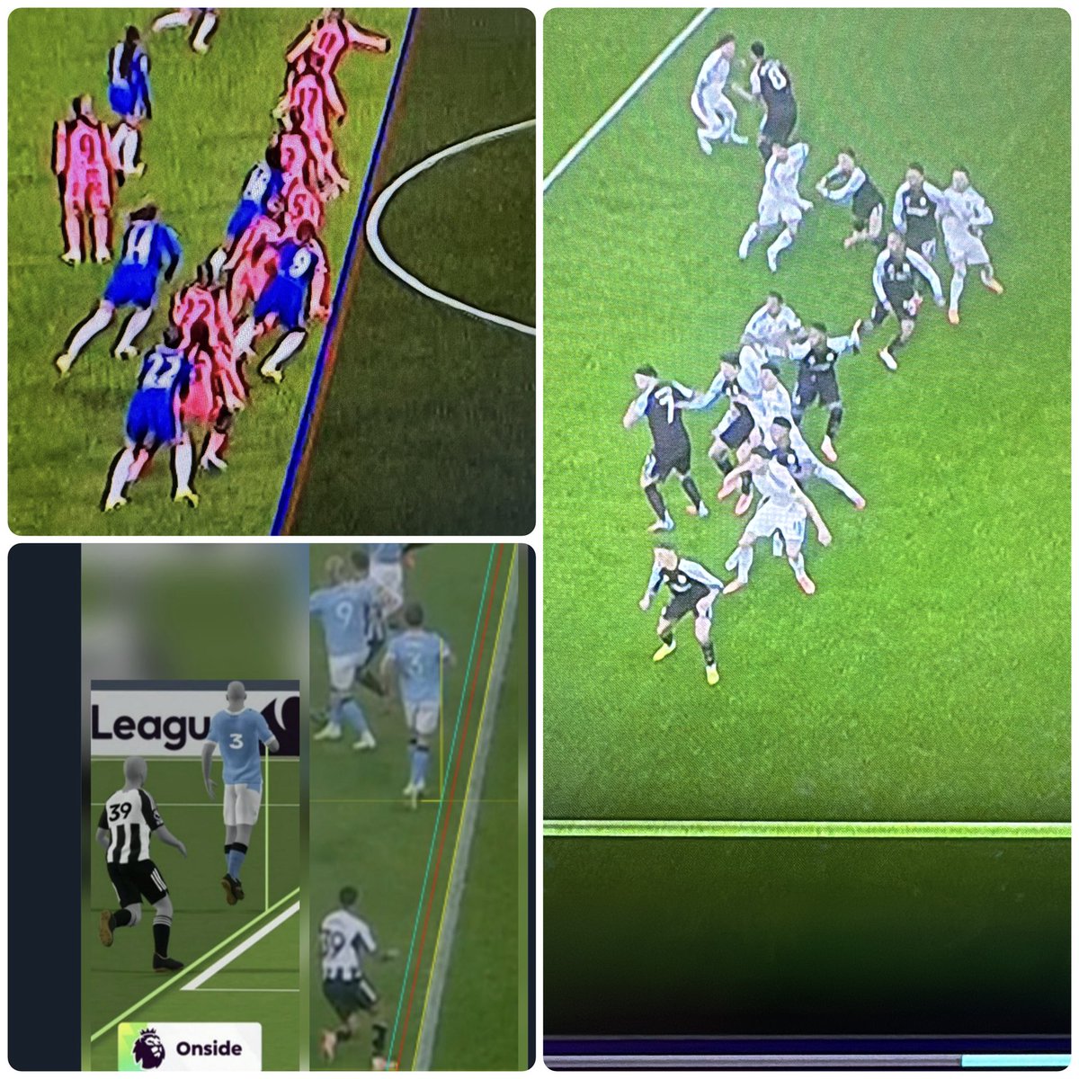 Beesward's tweet photo. @SkySportsPL @FA_PGMOL 
Your technology isn’t trustworthy. 
1. Macario - Onside
2. Bruno - Offside
3. 3 Leeds players - Offside

You got every one wrong. That’s the last 7 days alone. https://t.co/4zluyShW2q