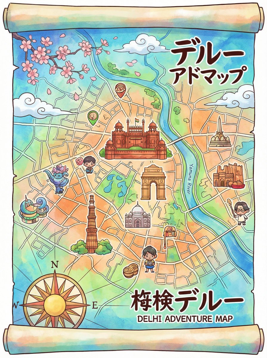 sidharthgehlot's tweet image. Anime Style Map of Delhi &amp;amp; Mumbai.