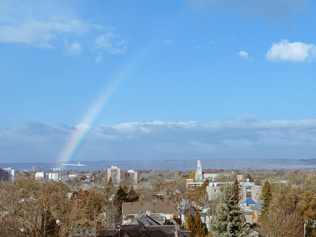 woreg75's tweet photo. Normally sunsets, today? Rainbows!! Beautiful day in #HamOnt.. https://t.co/Oj8r1IWQ4m