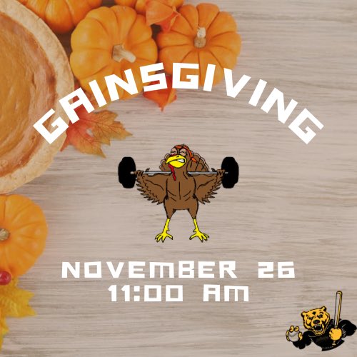Our annual GainsGiving Lift is this Wednesday. All alumni are welcome.