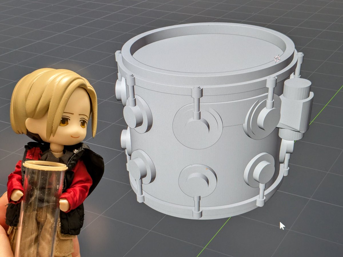 印刷できましたがサポートから外してる時にテンションロッドが細すぎて折れるのでやりなおしです。3Dモデルのほうは直したので明日また印刷しましょうね。
フープはアクリルパイプにめっちゃぴったりなので今日は一歩進んだと思うことにしとこ。