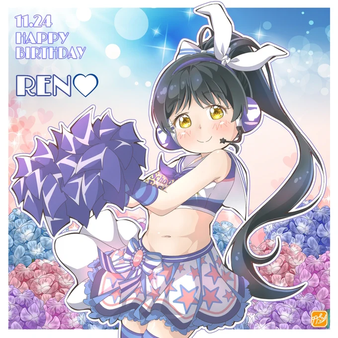 恋ちゃん HAPPY BIRTHDAY～!!! ダンスを通じて友情が芽生えた ちぃちゃんを応援する恋ちゃんを、 描きました #葉月恋生誕祭2025 #lovelive #Liella