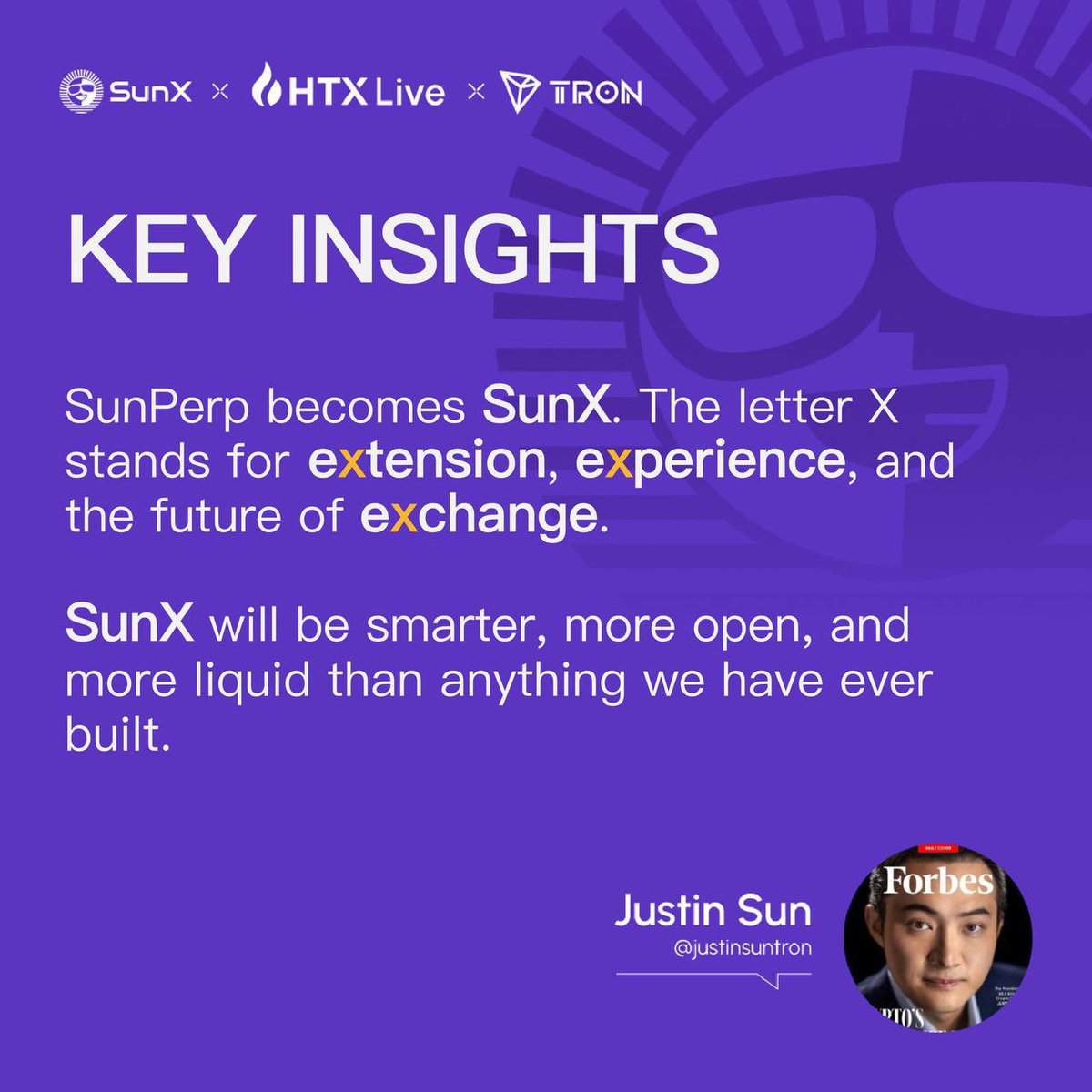 Preetiboi_Ray's tweet image. 𝗙𝗿𝗼𝗺 𝗣𝗿𝗼𝗱𝘂𝗰𝘁 → 𝗘𝗰𝗼𝘀𝘆𝘀𝘁𝗲𝗺: 𝗪𝗵𝘆 𝗦𝘂𝗻𝗫 𝗠𝗮𝘁𝘁𝗲𝗿𝘀

Real-time golden quotes from the SunPerp → SunX brand-upgrade conference show this is positioned as a systemic shift — not a rebrand. Thread 👇
@justinsuntron #TRONEcoStar