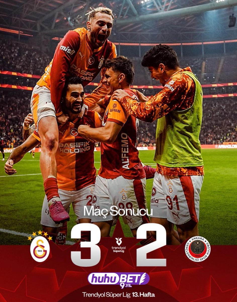 ⚽️ Geceye Sarı-Kırmızı Dokunuş: 🦁

🏆 Galatasaray 3 – 2 Gençlerbirliği

🔥 Sahada Yürek, Skorda Zafer!

Huhubet.online