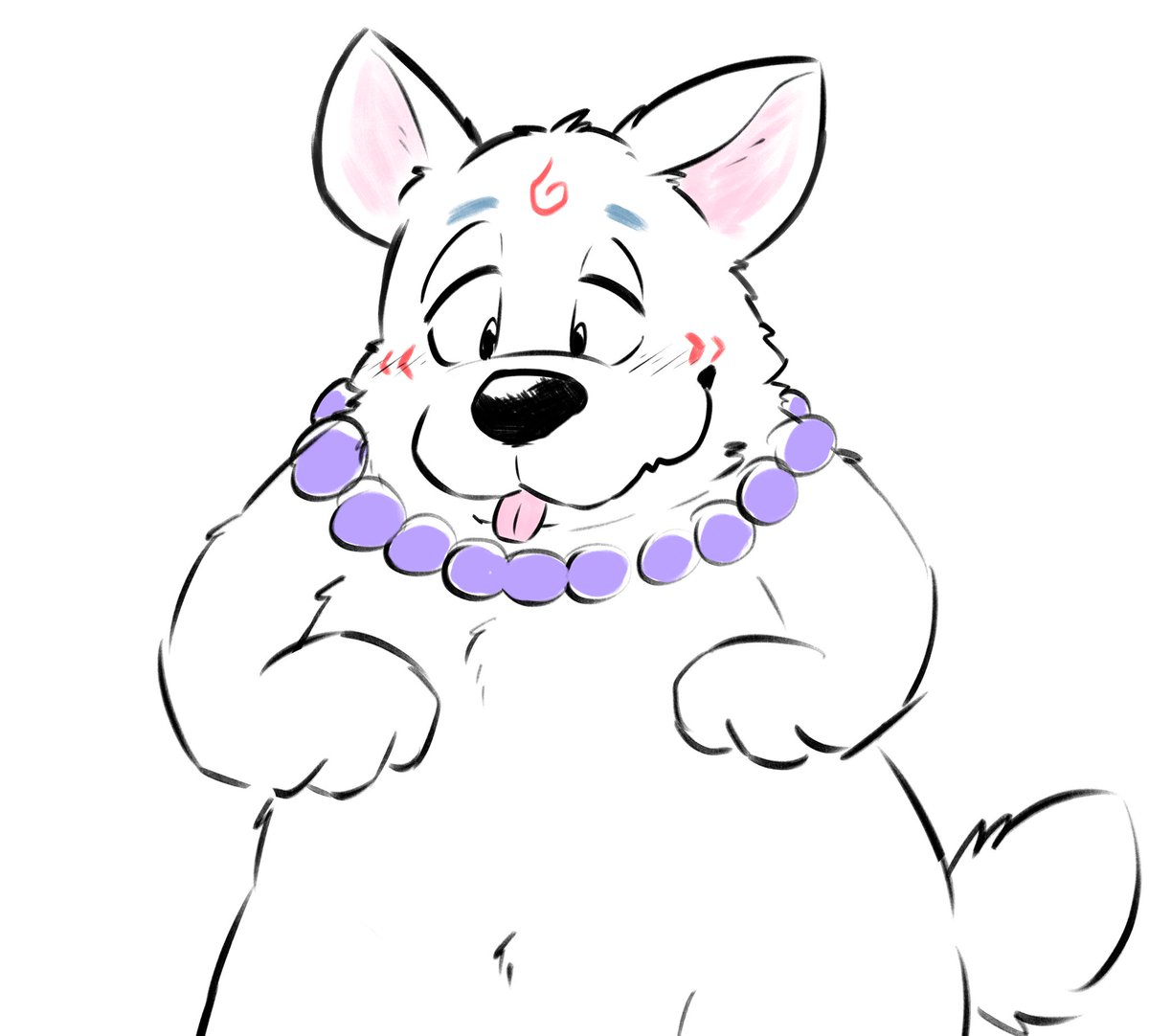 なるどんに描いてもらった狐狛！