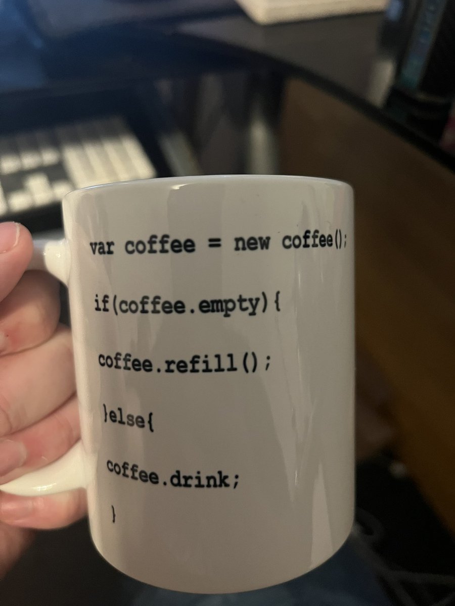 slimjimmy_dev's tweet image. someone got me this mug as a cute gift

but it just makes me angry