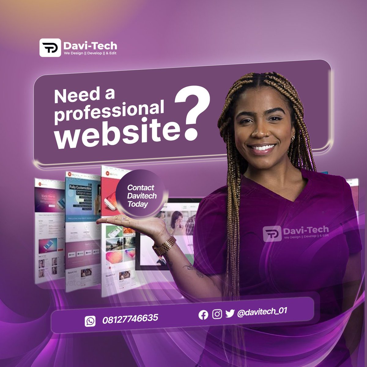 davitech001's tweet image. What kind of website do you want 
#React #Python #FullStackDeveloper