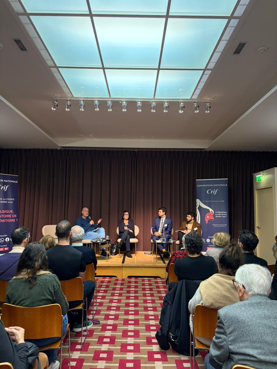<a href="/BEIZERMANNNath1/">BEIZERMANN Nathalie</a> <a href="/BanonTristane/">Tristane Banon</a> <a href="/FredericDabi/">Frédéric Dabi</a> <a href="/PresidentBBE/">Serge Dahan</a> <a href="/Imam1chalghoumi/">IMAM CHALGHOUMI</a> <a href="/NoraBussigny/">Bussigny Nora</a> <a href="/auroreberge/">Aurore Bergé</a> <a href="/Yonathan_Arfi/">Yonathan Arfi</a> <a href="/Ipsosbva/">Ipsos bva</a> <a href="/Ph_Aghion/">Aghion Philippe</a> <a href="/xavierbertrand/">Xavier Bertrand</a> <a href="/Olivennes/">Denis Olivennes</a> <a href="/jmblanquer/">Jean-Michel Blanquer</a> <a href="/EricDanon/">Eric DANON</a> <a href="/ShannaOrlik/">Shanna Orlik 🎗️ שאנה אורליק</a> <a href="/PrGaillard/">Prof Raphael Gaillard</a> <a href="/EtienneKlein/">Etienne KLEIN</a> <a href="/SachaGhozlan/">Sacha Ghozlan</a> <a href="/jf_cope/">Jean-François Copé</a> <a href="/BlancheLeridon/">Blanche Leridon</a> <a href="/BenjaminMorel/">Benjamin Morel-Allen</a> <a href="/philippemeyer92/">Philippe Meyer</a> <a href="/JCFromantin/">J-C Fromantin</a> <a href="/phaddad_off/">Patrick Haddad</a> <a href="/AgnesPottierD/">Agnès Pottier-Dumas</a> <a href="/YossMurc/">Yossef Murciano</a> <a href="/uejf/">UEJF</a> <a href="/PierreLevyDiplo/">Pierre Lévy</a> #ConvCrif - Conférence-débat « La Belgique, laboratoire de l’antisémitisme ? »
Animée par <a href="/eitan_bergman/">Eitan Bergman</a>, vice-président du Comité de Coordination des Organisations Juives de Belgique, Joël Kotek, historien et Viviane Teitelbaum <a href="/VivTeitelbaum/">Viviane Teitelbaum</a>, sénatrice de Belgique et secrétaire