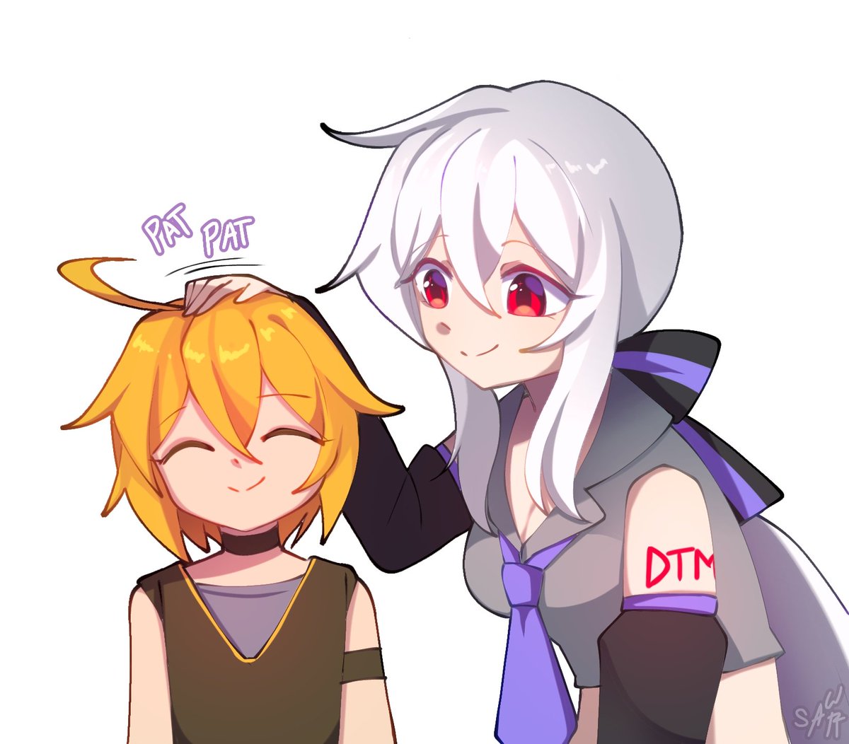 Saw_art06's tweet image. Happy (late) birthday to you two~ 
＃亞北ネロ誕生祭2025
＃弱音ハク誕生祭2025