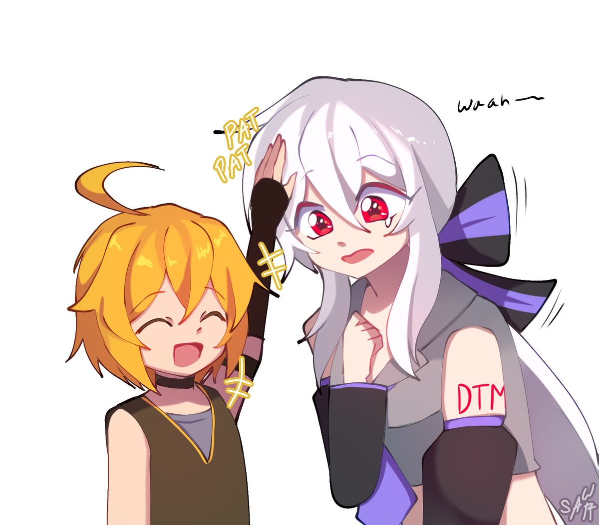 Saw_art06's tweet image. Happy (late) birthday to you two~ 
＃亞北ネロ誕生祭2025
＃弱音ハク誕生祭2025