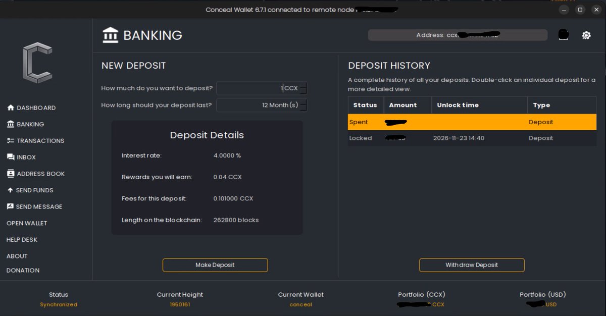 CryptoMykel's tweet image. @ConcealNetwork Been a year since I started using the Banking feature using my own node on my @nodesandbits CCX-Box. 

Guess what we did?...
Staked it again! 😎🤜🤛🤠