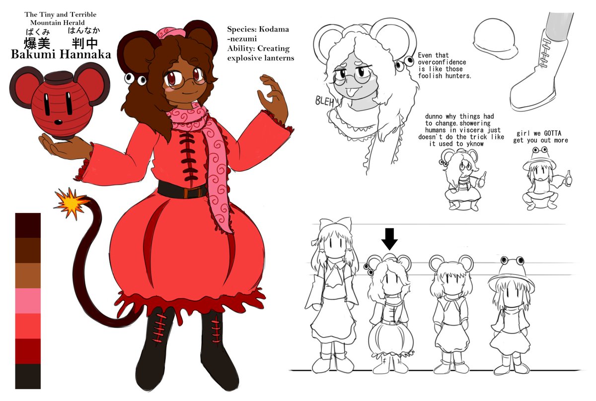 sqkComp's tweet image. good as it's gonna get for now... meet Bakumi, an exploding ball mouse! bio and more inside #東方project #OC