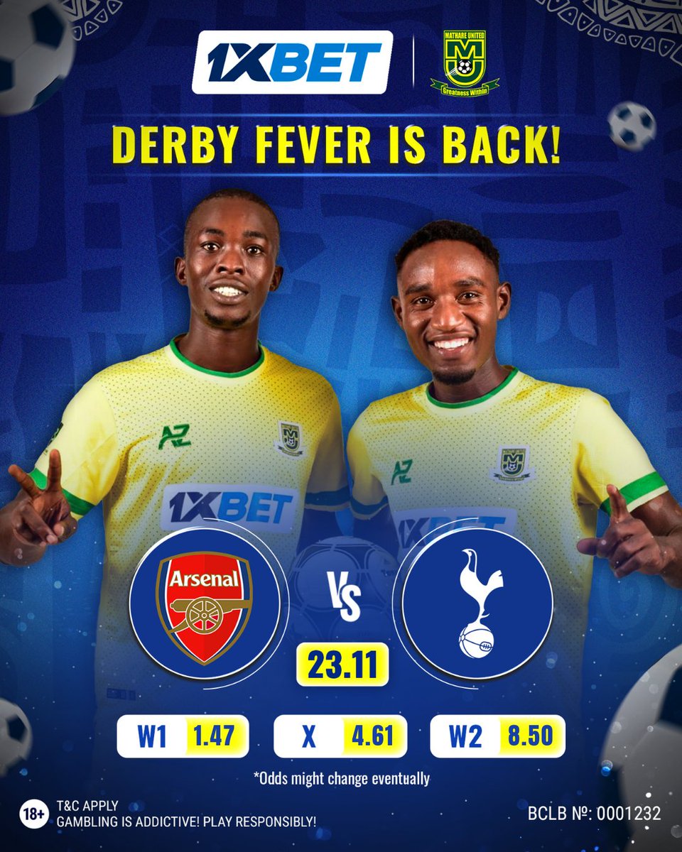 1xbetkenya_'s tweet photo. π₯π΄ THE NORTH LONDON FIRE IS BACK! βͺπ₯
Arsenal vs Tottenham β the derby everyoneβs been waiting for!
Together with Mathare United FC, weβre hyping up this massive Premier League clash! ππ
Drama, passion, intensity β North London delivers it all! β½π₯
#1xBet #MathareUnitedFC https://t.co/qiUsdZkbcK