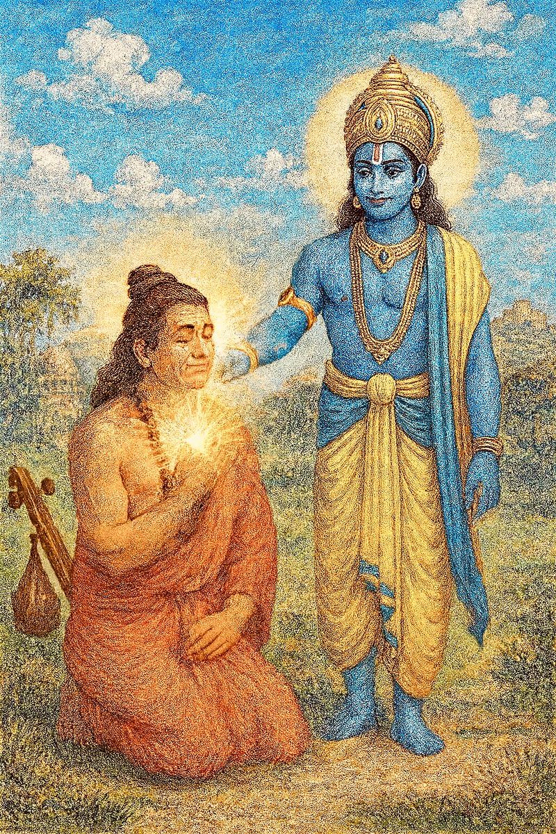 KrisBhattarai's tweet photo. Nārada’s “Last Desire” — The Secret Test of Enlightenment

#VedicStory 
#VedicWisdom 
#SanatanDharma 

Nārada, the celestial sage, wandered through all three worlds singing “Nārāyaṇa… Nārāyaṇa,” yet inside him lived one subtle idea: “I am already enlightened. Who else can surpass me in devotion and wisdom?”

The ego of enlightenment is the subtlest of all egos.

One day, Lord Vishnu smiled and said, “Nārada, if you are truly free, tell me—have you conquered all desires?”

Nārada replied confidently,
“Of course! There is no desire left in me.”

Vishnu gently touched his shoulder: “Then come. Let’s take a walk.”

They walked through a village, and Vishnu pointed ahead: A princess was about to choose her husband in a grand swayamvara. Kings, warriors, sages—all were gathered.

Vishnu said casually, “Nārada, why don’t you join the gathering?”

Nārada laughed: “What will I do there?”

But as soon as they arrived, Nārada saw the princess. She was luminous—serene, intelligent, gentle as moonlight. And suddenly a strange warmth arose in his heart.

He thought, “A wife like her would be good even for a sage. And if Vishnu stands with me… perhaps she will choose me.”

The seed of desire had sprouted. Nārada asked Vishnu softly, “Give me a beautiful face so she will choose me.”

Vishnu smiled again.

When Nārada entered the hall, everyone began to laugh—some gently, some cruelly.

Unaware of why, Nārada walked proudly toward the princess…but she passed by him without a glance.

Only then did Nārada see his reflection in a pillar: Vishnu had given him the face of a monkey.

The laughter echoed through the hall. Anger, hurt, humiliation exploded in him.

He ran outside, collapsed under a tree, and cried out:
“Lord! I had no desire… you created it! You made me fall!”

Vishnu appeared beside him, calm as the sky. He said:
“Beloved Nārada, You believed you were free. You believed you had conquered desire. But desire was only asleep, not gone. Your ego of enlightenment was the last chain.”

He touched Nārada’s heart and said: “Only when even the idea ‘I am enlightened’ dissolves—then true enlightenment dawns.”

In that moment, something shattered inside Nārada:
the last pride, the last subtle belief of spiritual superiority.

Silence filled him. A vast, empty, luminous silence.

He bowed at Vishnu’s feet, tears of freedom flowing: “Lord… now I see. Enlightenment is not an achievement. It is a disappearance.”

And Nārada rose again—this time light, humble, truly free.

The Wisdom:

•Enlightenment is not about spiritual achievements—it is about dissolving the achiever.
•The ego hides even in piety, devotion, meditation, knowledge, renunciation.
•The deepest bondage is believing “I am above desire.”
•Freedom begins when one stops claiming freedom.

Why This Story Inspires Enlightenment?

Because it reveals the final veil—the ego of spiritual progress. Most seekers fight outer desires; very few see the inner pride of purity.

Nārada’s fall is the rise.

It teaches us:
*Humility is higher than holiness.
*Surrender is greater than self-mastery.
*And enlightenment begins only where “I” ends.

Sources: 
1: Mahabharata (Shanti   Parva)
2: Vishnu Purana and Padma Purana
