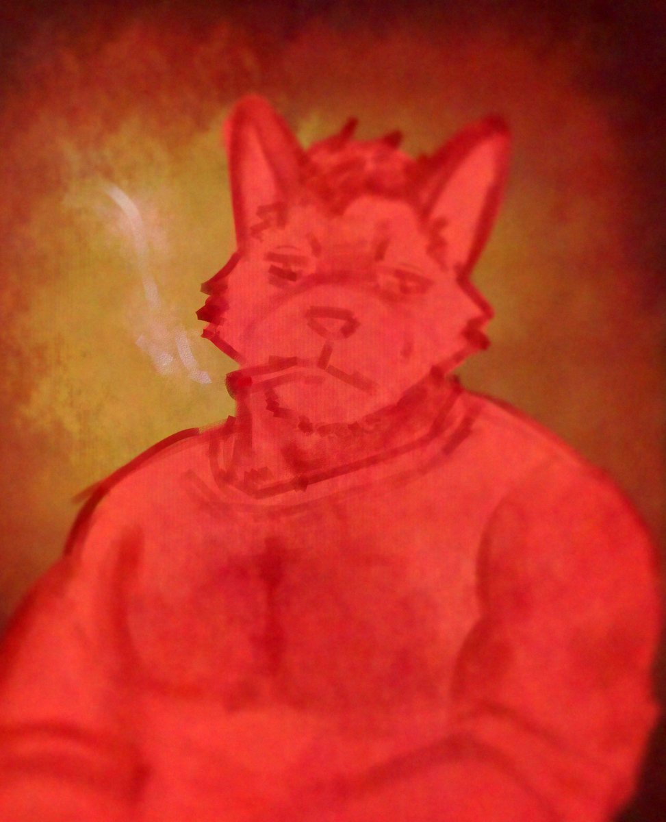 duskdyr's tweet image. Playing with G&apos;MIC filters in Krita.

#FuryArt