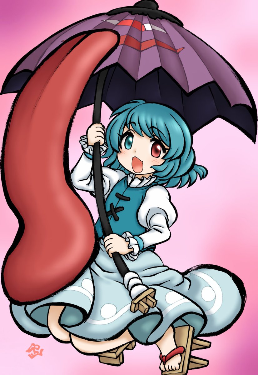 poporoyama's tweet image. 東方星蓮船の時の小傘を描きましたー。
#東方Projectイラスト　#多々良小傘　#小傘