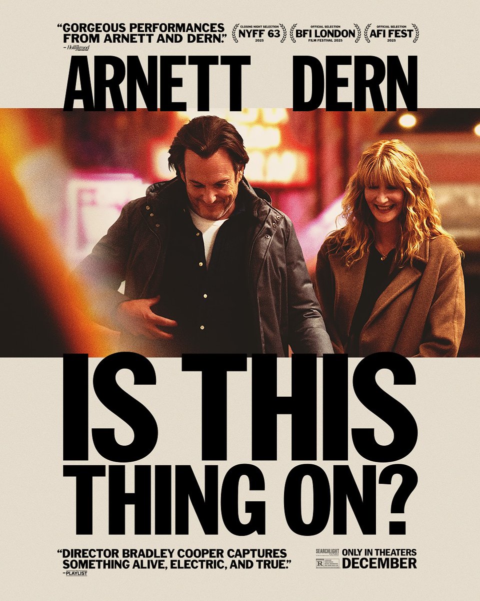 RottenTomatoes's tweet photo. Will Arnett and Laura Dern in new posters for Bradley Cooper's #IsThisThing? https://t.co/uV2aoRhOTS