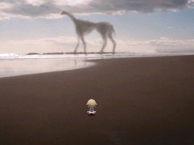 ynfgbot's tweet image. yume 2kki (2007)
realistic beach