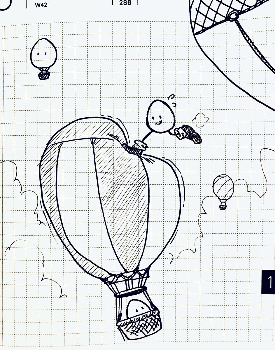 Sky high stroll~🥚🎈☁️ 
