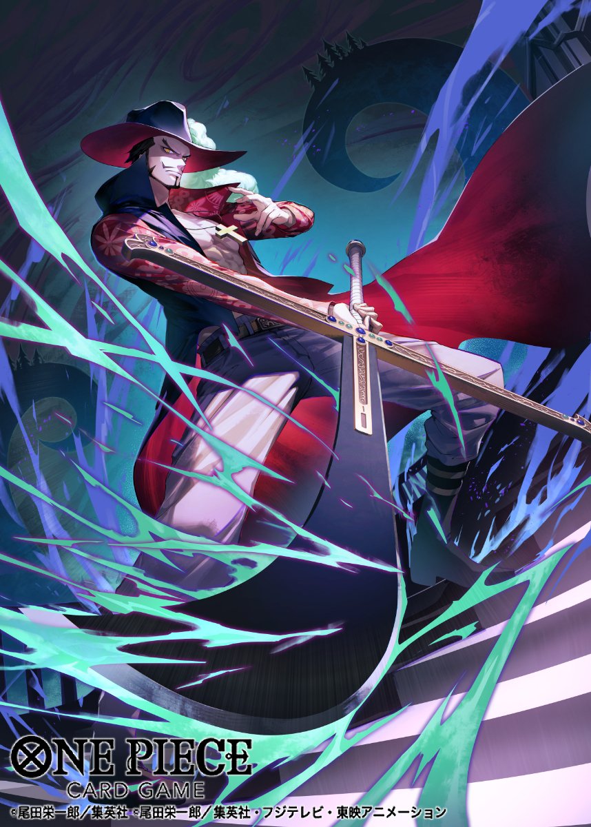 New artwork of Dracule Mihawk from the One Piece Card Game! 🖤