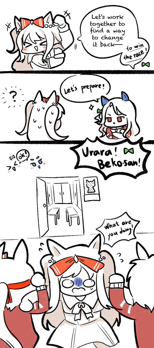 1ofAgnesDigital's tweet image. #umamusme Trainer‘s own persistence was broken, Btw he closed his eyes all the way during the process of changing clothes (8/?)