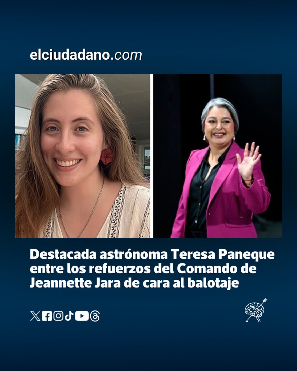 La candidata presidencial de Unidad por Chile, Jeannette Jara, presentó una extensa y transversal lista de incorporaciones a su comando, destacando a la nueva jefa de campaña Paulina Vodanovic y figuras políticas, sociales y culturales. Entre ellas sobresale la astrónoma Teresa