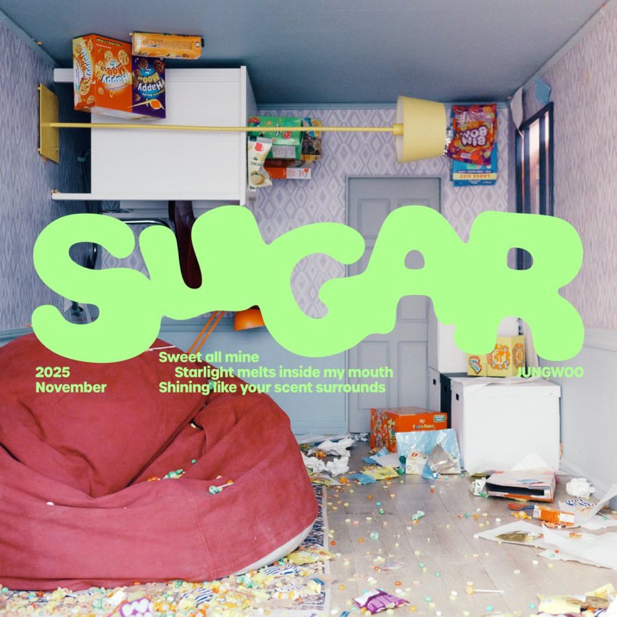PopBase's tweet image. Jungwoo of NCT announces ‘SUGAR.’ Out November 28th.