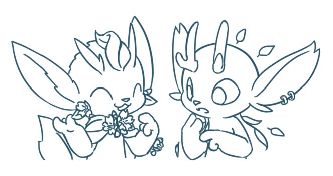 Lyra showing his sakura blossom to Eflo🌸🌸

Lyra belongs to <a href="/SpiritLyra/">Lyra</a> 
Eflo belongs to meh
#OriOC