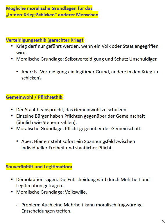 OE_Veit's tweet image. Weil hier wieder soviel von &apos;in den Krieg schicken&apos; die Rede ist und zahlreiche Beiträge nicht so recht zu wissen scheinen, wovon sie da reden, hier eine kurze Übersicht zu
&quot;Mögliche moralische Grundlagen für das &apos;In-den-Krieg-Schicken&apos; anderer Menschen&quot; #Servicetweet
