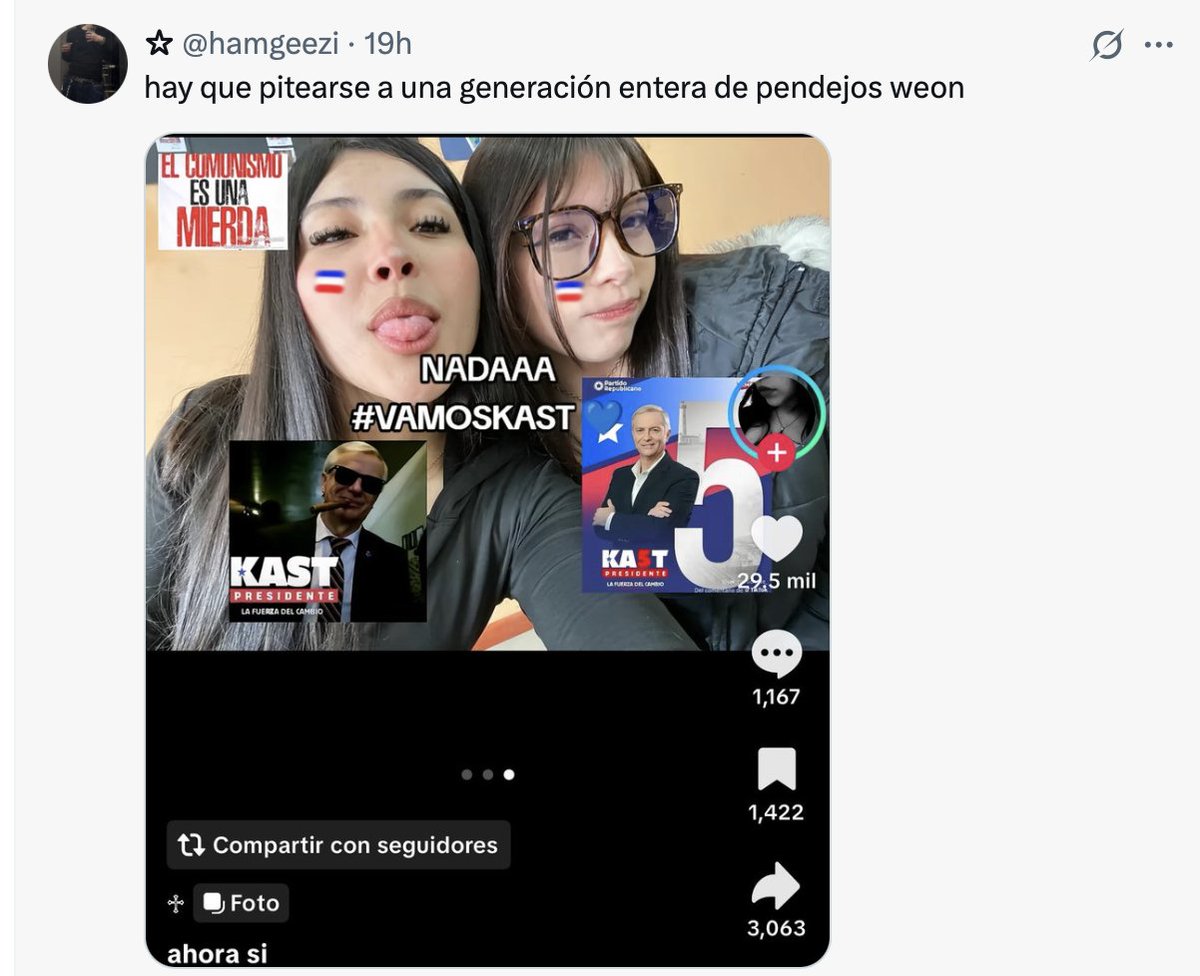 Este tipo llamando a matar adolescentes, <a href="/hamgeezi/">☆</a> es impactante lo podrido que está el zurderío en Chile.