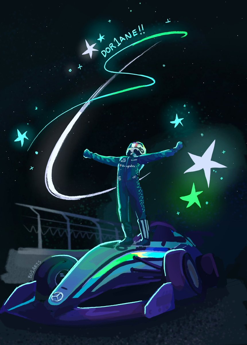 bc1arts's tweet image. P1N! F1 ACADEMY CHAMPION!! @DorianePin @f1academy @MercedesAMGF1 #f1academy #f1art