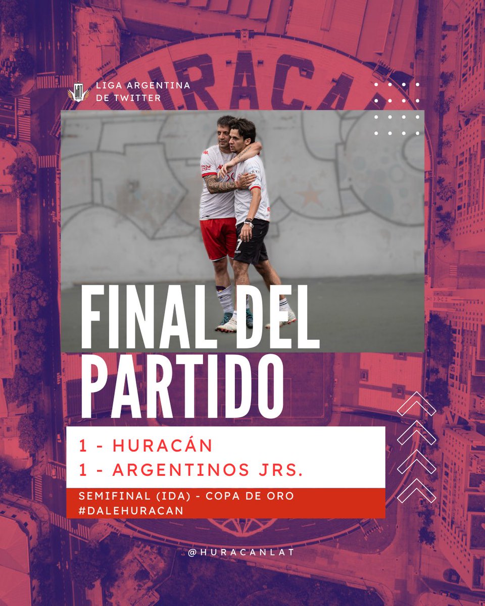 FINAL DEL PARTIDO ‼️

HURACÁN 1-1 ARGENTINOS JUNIORS

#DaleHuracan

<a href="/LAT_ARG/">LAT - 𝑳𝒊𝒈𝒂 𝑨𝒓𝒈𝒆𝒏𝒕𝒊𝒏𝒂 𝑻𝒘𝒊𝒕𝒕𝒆𝒓</a>