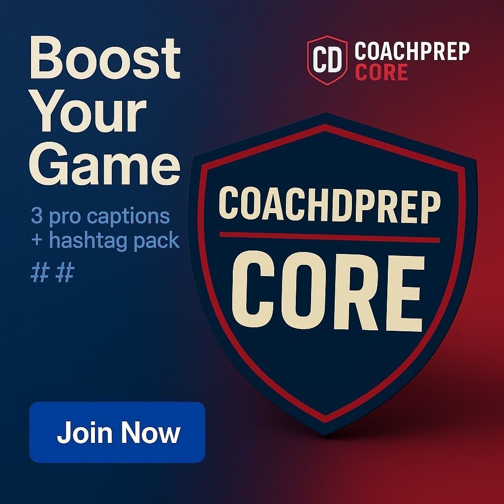CoachA35's tweet image. 🔥 CoachDPrep CORE GPT helps you master both.
✅ Custom scouting evals
✅ Brand guidance
✅ Recruiting exposure
Take your recruiting game next level.
🎯 junevino.gumroad.com/l/COACHDPrepCO…

#CoachDPrep #CORE #CoachA35 #AthleteBranding #Recruiting101 #SportsMarketing #FromInvisibleToVisible