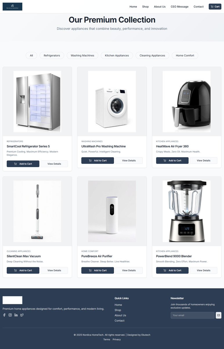 theebukaassist's tweet image. Just wrapped up a clean, modern home appliances website for a Canadian brand, and this one is smooth, elegant, and built to convert.
I love when a design speaks luxury without saying too much.

Your feedback is really apprecaited

#WebDesign #UIUX #DesignBuildsTrust