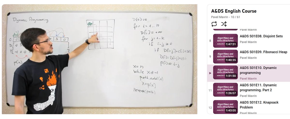 techNmak's tweet image. Understanding algorithms changes how you code. This playlist teaches understanding.

Pavel Mavrin. 61 lectures. Free.

Here's the difference:

Before understanding algorithms:
- You use hash tables for everything
- You write code first, optimize later
- You guess at time…
