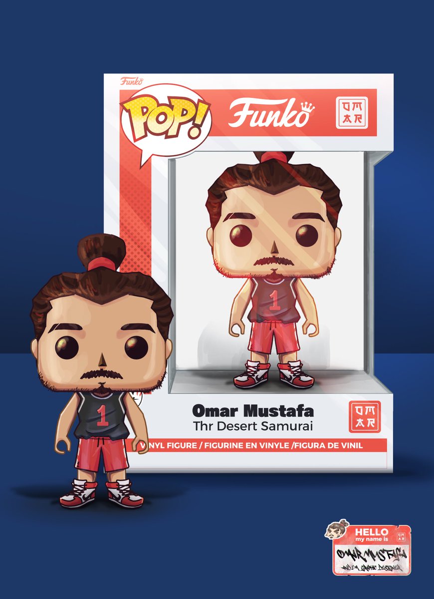 omar_mu__'s tweet image. Thrilled to finally unveil my custom Funko Pop! Design: Omar Mustafa, The Desert Samurai! 🌵⚔️

It&apos;s a mashup of my personal brand, design passion, and love for basketball. What IP should I Pop-ify next? 🧐

#Funko #FunkoPop #CustomPop #PopVinyl #DesertSamurai