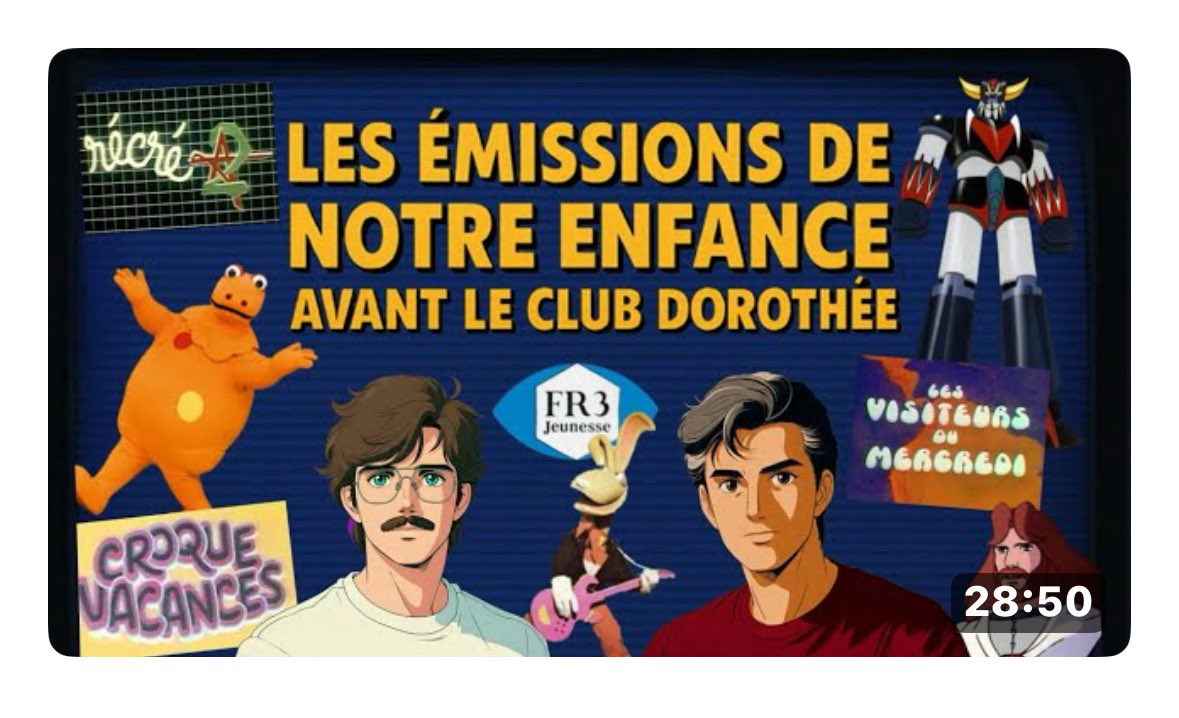 Les émissions de notre enfance avant le #clubdorothee #recrea2 
Nouvelle vidéo sur la chaîne en 2 parties. 
youtu.be/Isv35Mzg-Yw?si…